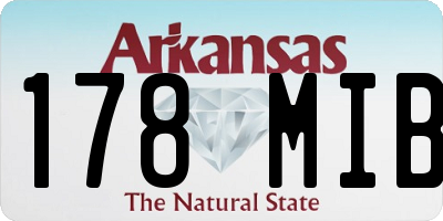 AR license plate 178MIB