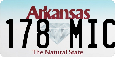 AR license plate 178MIC