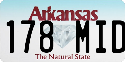 AR license plate 178MID