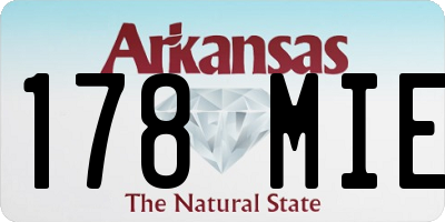 AR license plate 178MIE