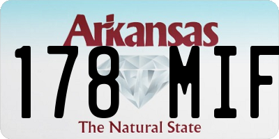 AR license plate 178MIF