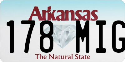 AR license plate 178MIG