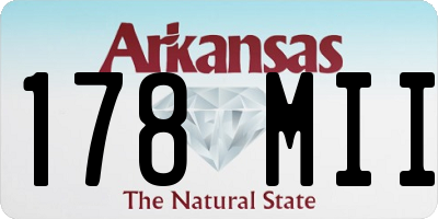 AR license plate 178MII