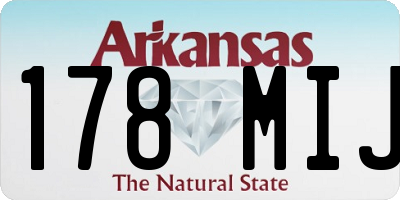 AR license plate 178MIJ