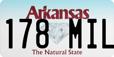AR license plate 178MIL