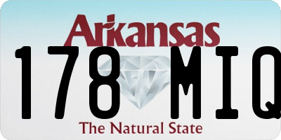 AR license plate 178MIQ