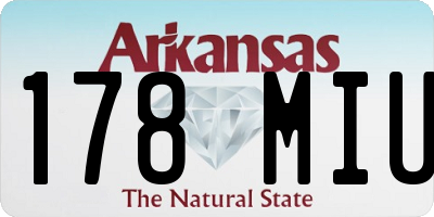 AR license plate 178MIU
