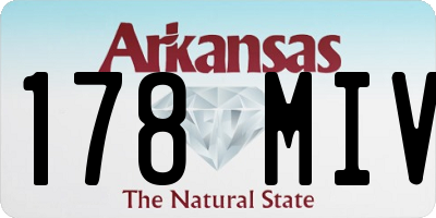 AR license plate 178MIV