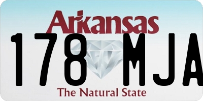 AR license plate 178MJA