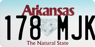 AR license plate 178MJK