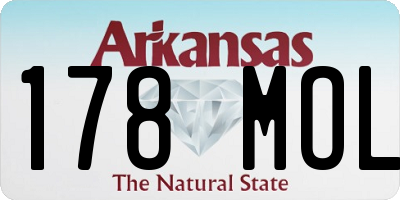AR license plate 178MOL