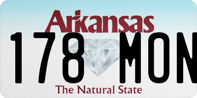 AR license plate 178MON