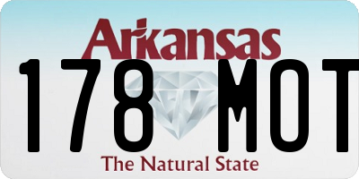 AR license plate 178MOT