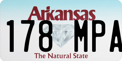 AR license plate 178MPA