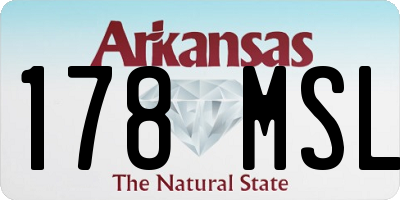 AR license plate 178MSL