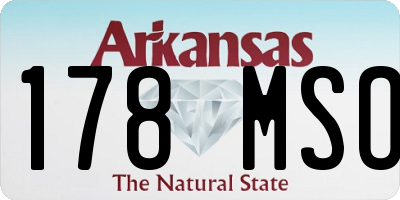 AR license plate 178MSO