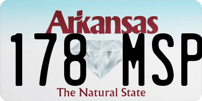 AR license plate 178MSP