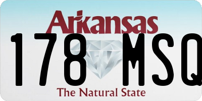 AR license plate 178MSQ