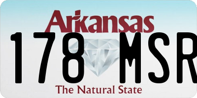 AR license plate 178MSR