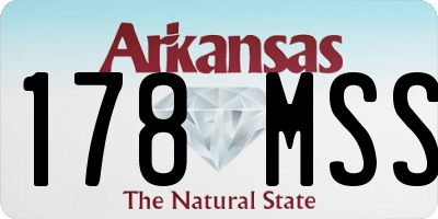 AR license plate 178MSS