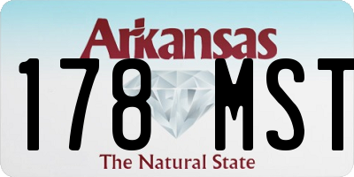 AR license plate 178MST