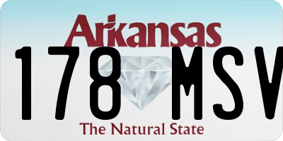 AR license plate 178MSV