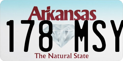 AR license plate 178MSY