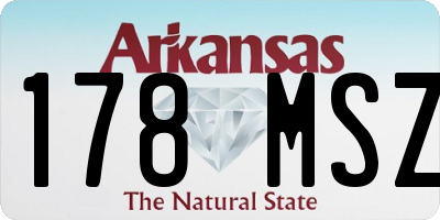 AR license plate 178MSZ