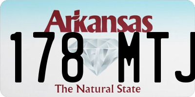 AR license plate 178MTJ