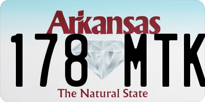 AR license plate 178MTK