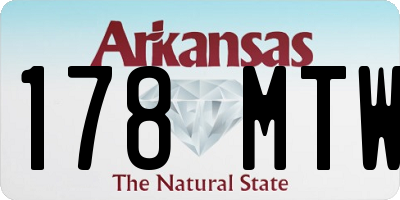 AR license plate 178MTW