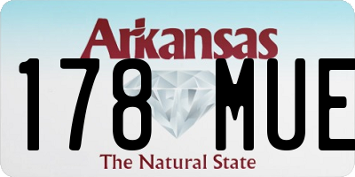 AR license plate 178MUE