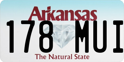AR license plate 178MUI