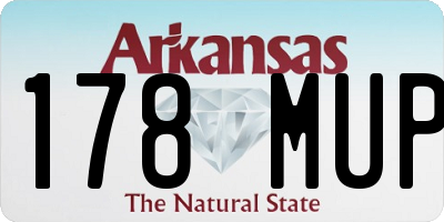AR license plate 178MUP