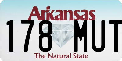 AR license plate 178MUT