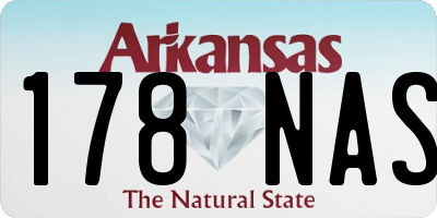 AR license plate 178NAS