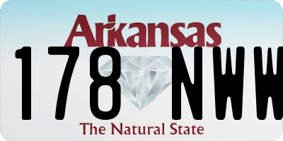 AR license plate 178NWW