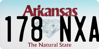 AR license plate 178NXA