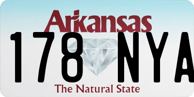 AR license plate 178NYA