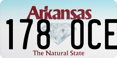 AR license plate 178OCE