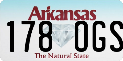 AR license plate 178OGS
