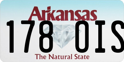 AR license plate 178OIS
