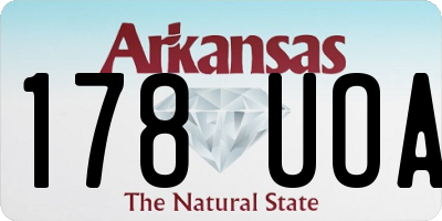 AR license plate 178UOA