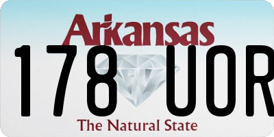 AR license plate 178UOR