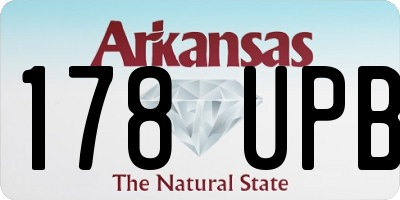 AR license plate 178UPB