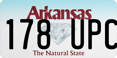 AR license plate 178UPC