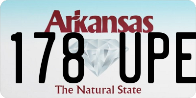 AR license plate 178UPE