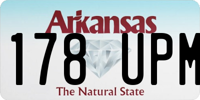 AR license plate 178UPM