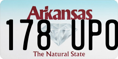AR license plate 178UPO