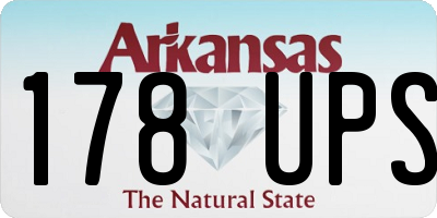 AR license plate 178UPS